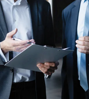 Person holding a clipboard